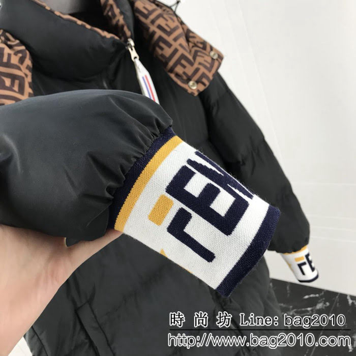 FENDI芬迪 18專櫃同步秋冬新款 全方位FF圖案 長款羽絨棉服 情侶款 ydi2215